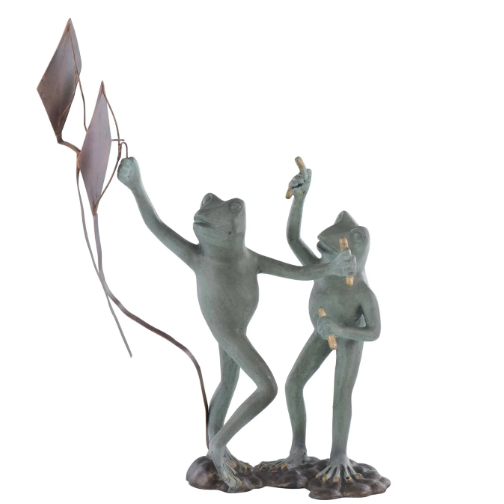 SPI Home Frog Buddies Flying Kites Garden Sculpture - Thumbnail 4