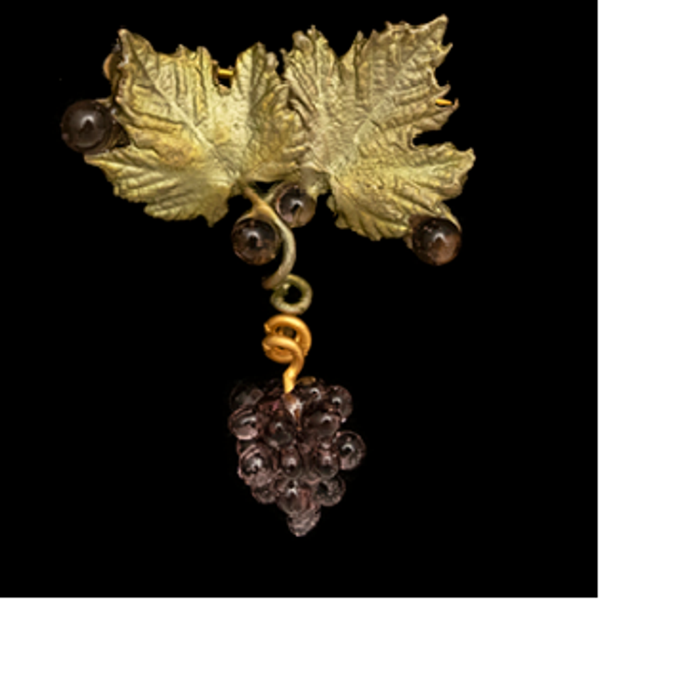 Wild Grape Vine Dainty Brooch | Nature Jewelry | Michael Michaud | 6234BZ