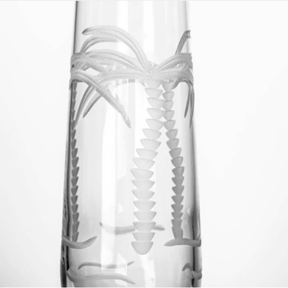 Palm Tree Stemless Champagne Flute Glass Set of 4 | Rolf Glass | 203515