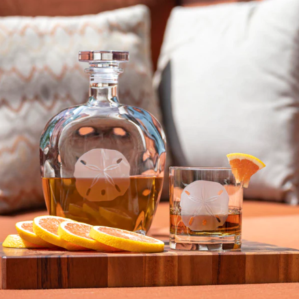 Rolf Glass Sand Dollar Whiskey Decanter - Thumbnail 3
