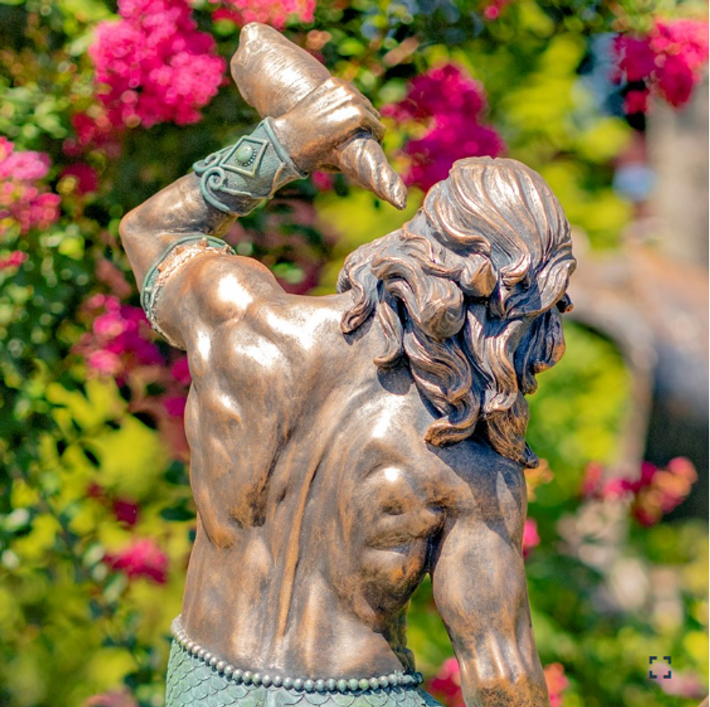 Merman Sculpture "Peter" | ZR343252-GY | Zaer International