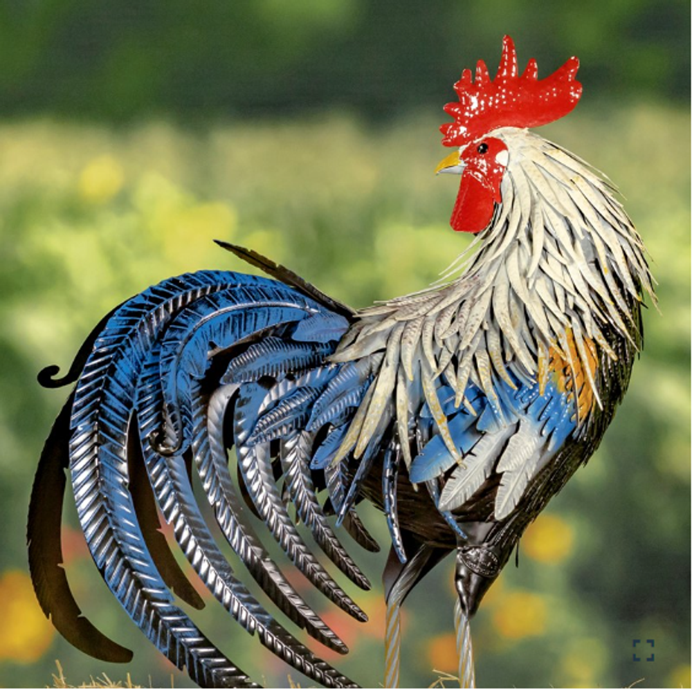 Brooks Rooster Iron Garden Statue | Zaer International | ZR220902