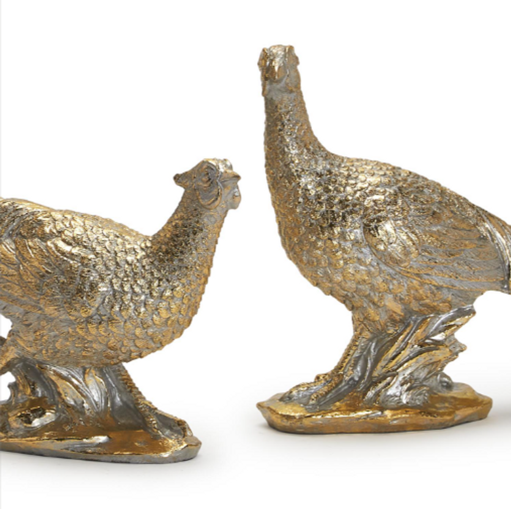 Set of 2 Golden Pheasant Sculptures | TC54324