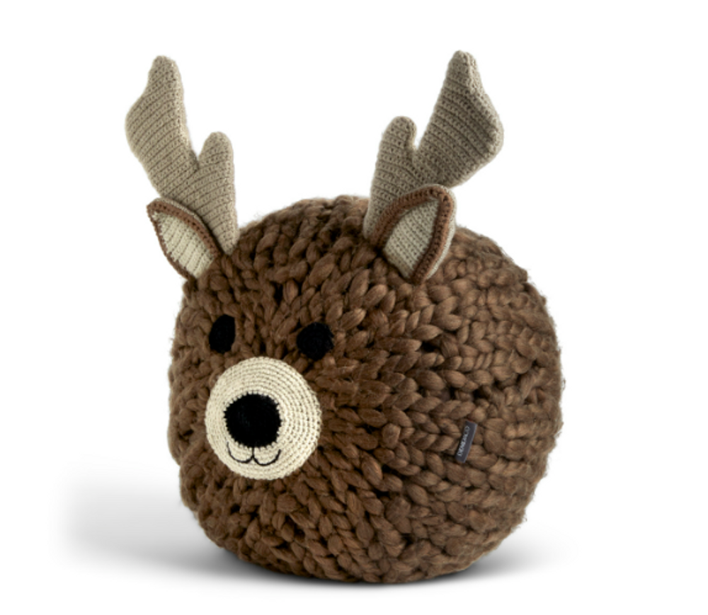 Reindeer Poof Pillow | Big Sky Carvers | BSC2020230287