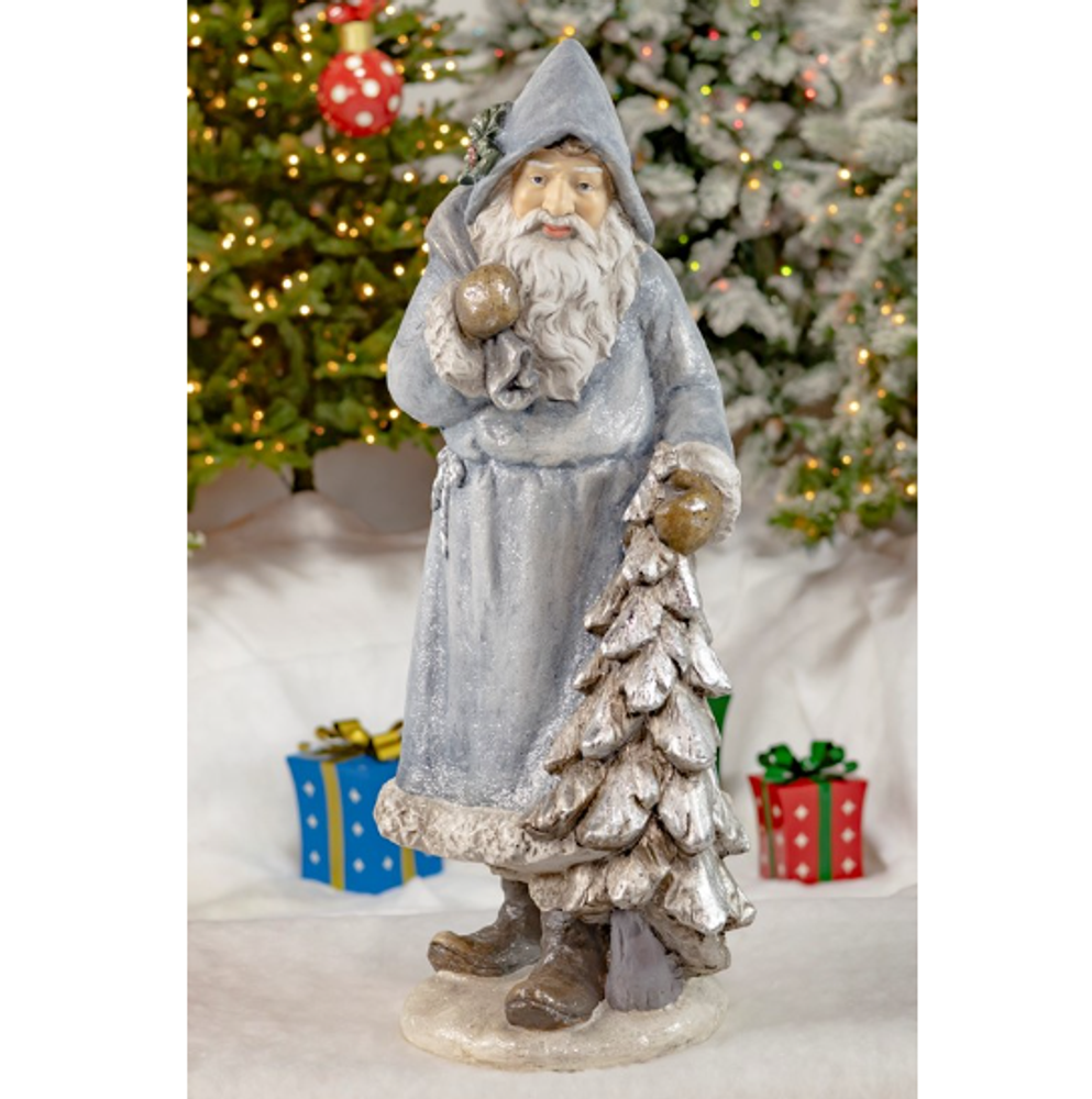 Hand Painted 3 Foot Tall Indoor/Outdoor Old World Santa with Toys