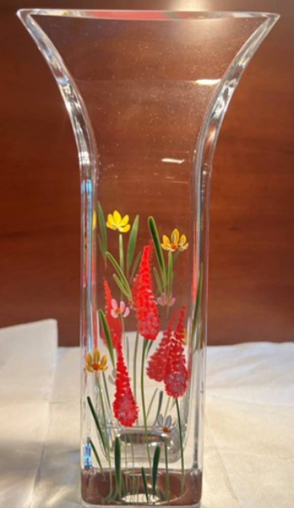 Full Spring European Mouth Blown Lead Free Crystal Vase | WOM-GD071G003