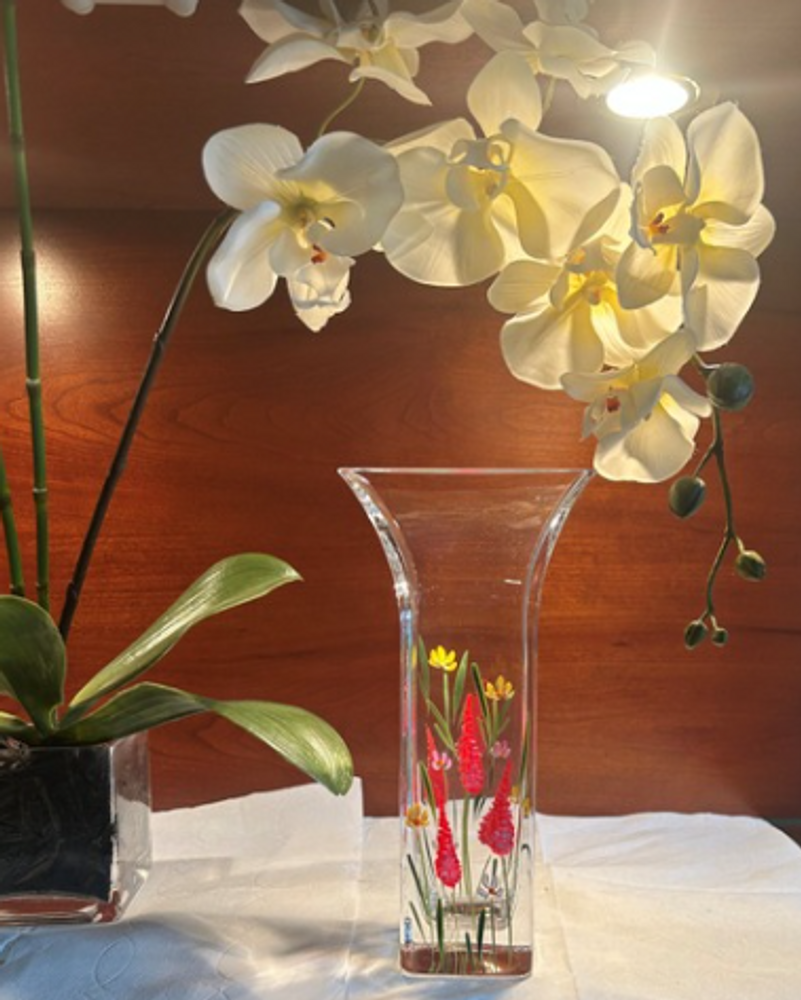 Full Spring European Mouth Blown Lead Free Crystal Vase