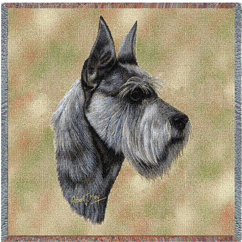 Schnauzer Terrier Cotton Throw Blanket | PC1176-LS