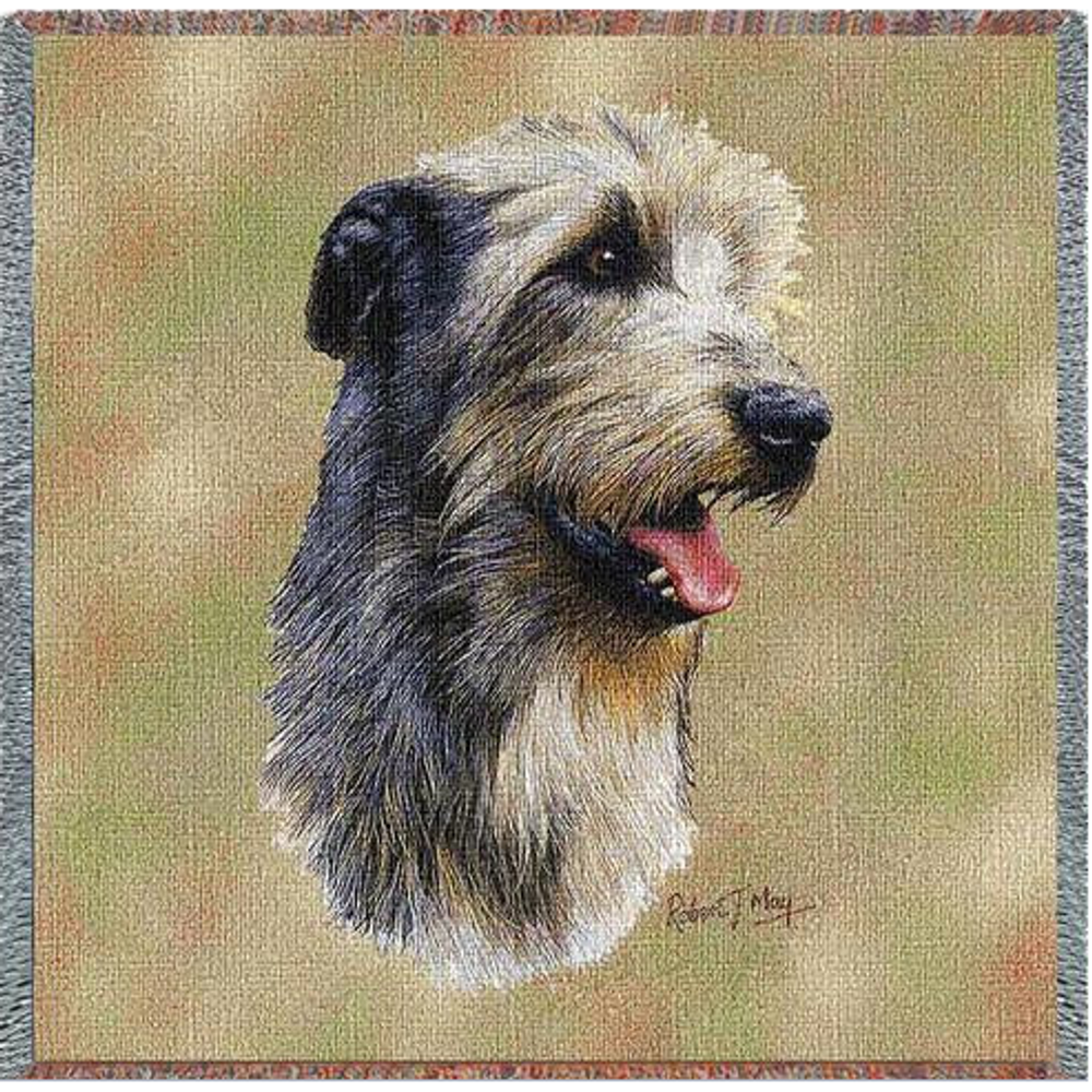 Irish Wolfhound Cotton Throw Blanket | PC3323-LS