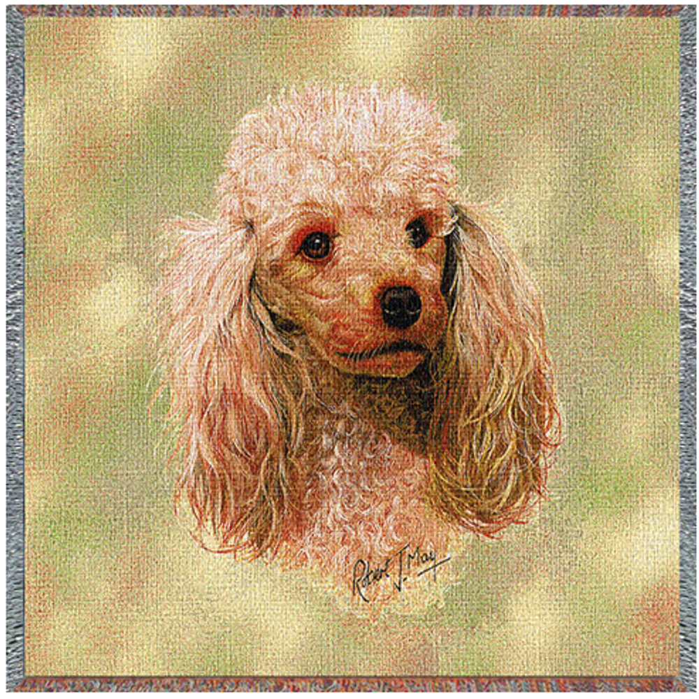 Poodle Cotton Throw Blanket | PC1940-LS