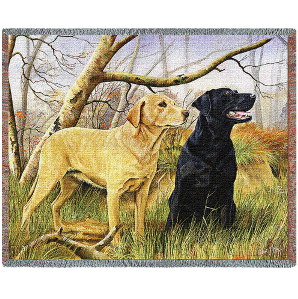 Labrador Retrievers Lab Cotton Throw Blanket | PC3297-T