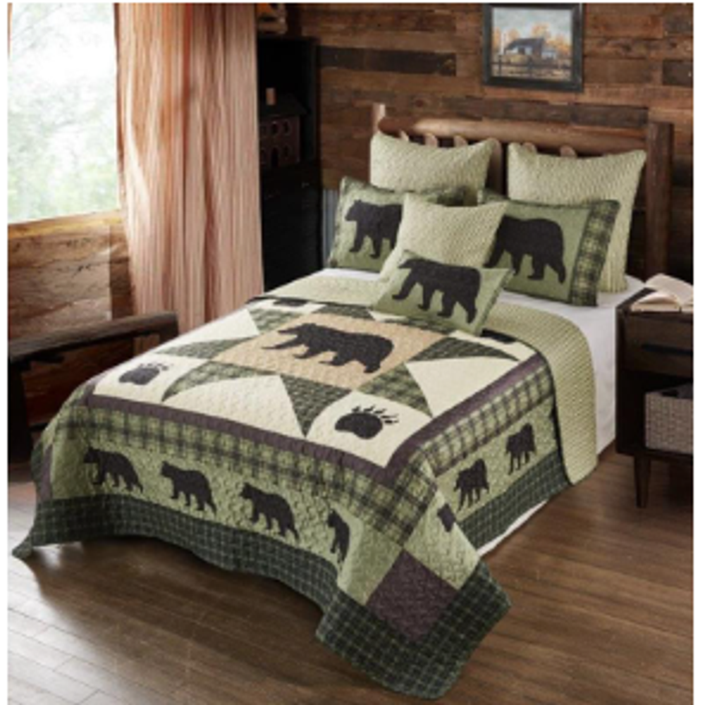 Bear Star Primitive Quilt Set | DUKDQ10076T