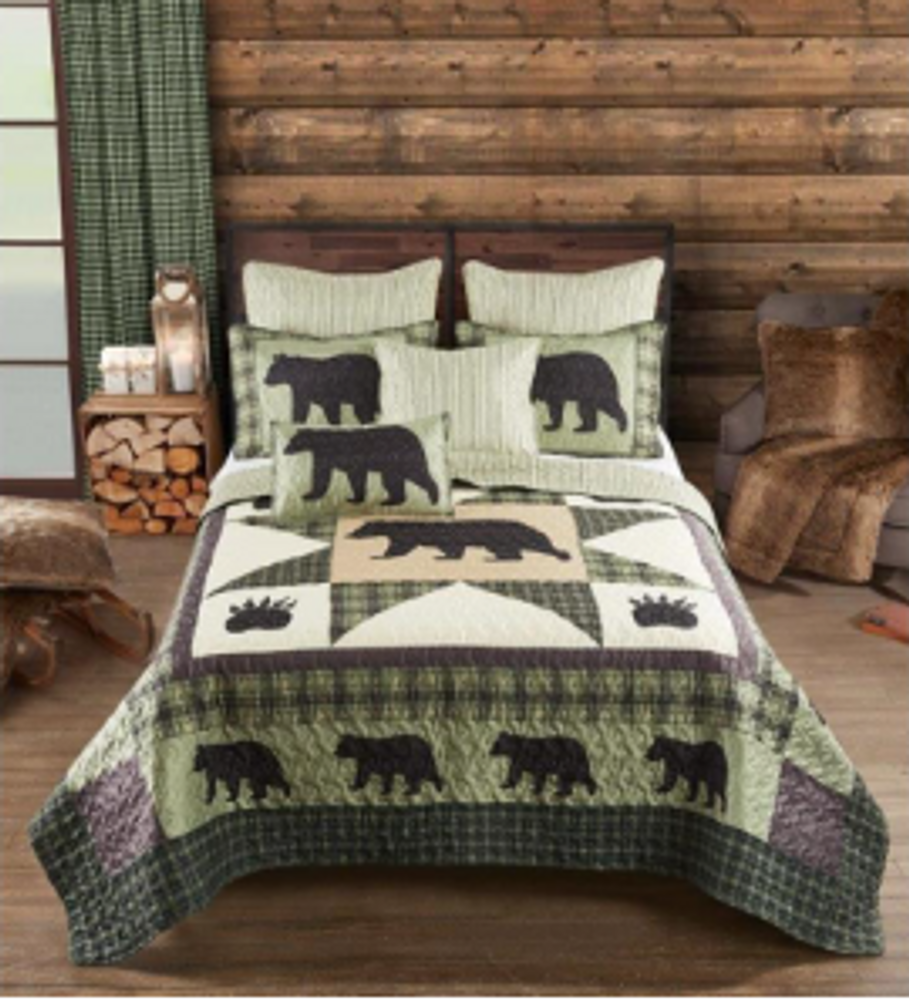 Bear Star Primitive Quilt Set | DUKDQ10076T