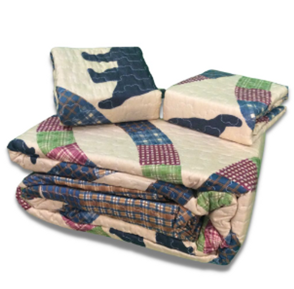 Wedding Ring Bear and Paw Primitive Quilt Set | DUKDQ10019