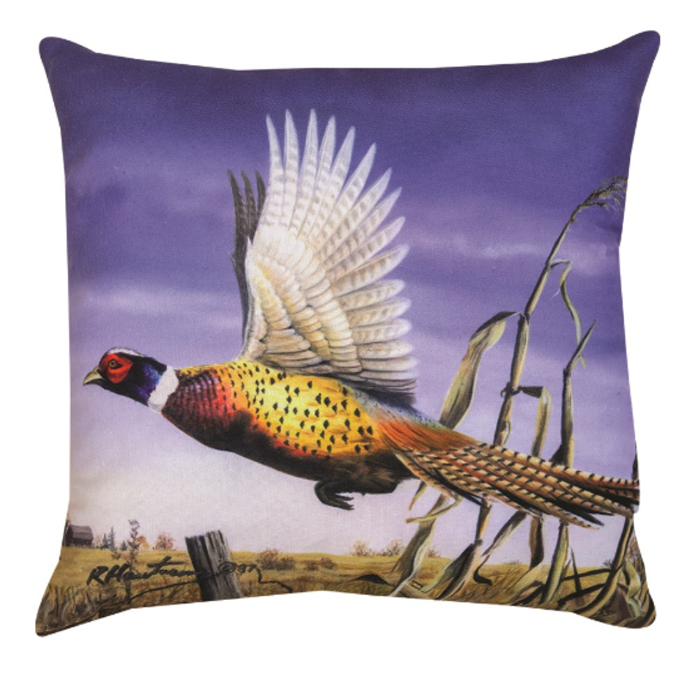 Flying Pheasant Indoor/Outdoor Pillow | MWWSLFPHE