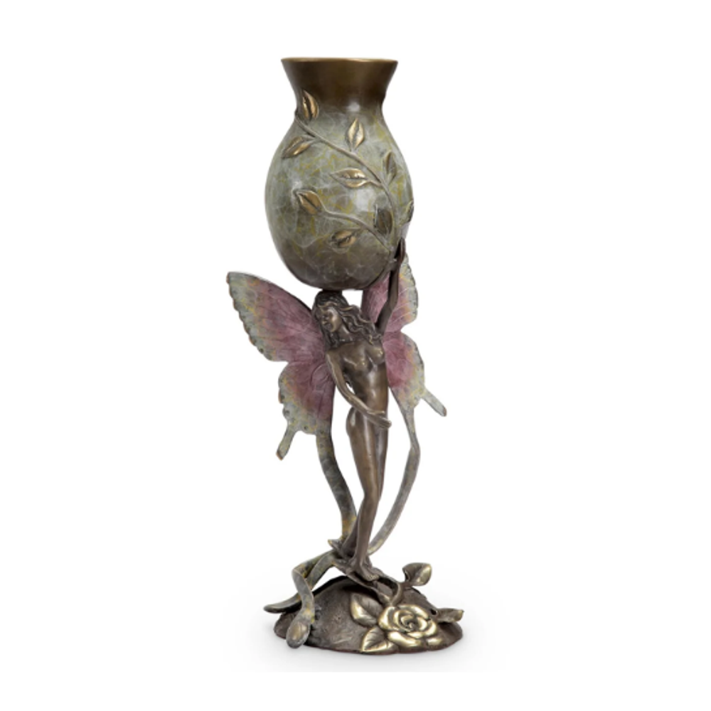 Brass Rose Garden Fairy Vase | SPI80306