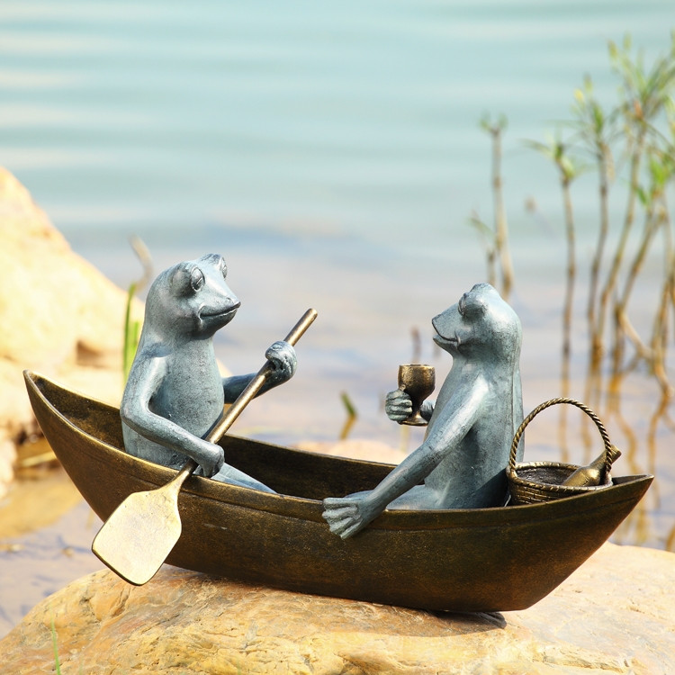 SPI Home Frog Garden Sculpture - Thumbnail 4
