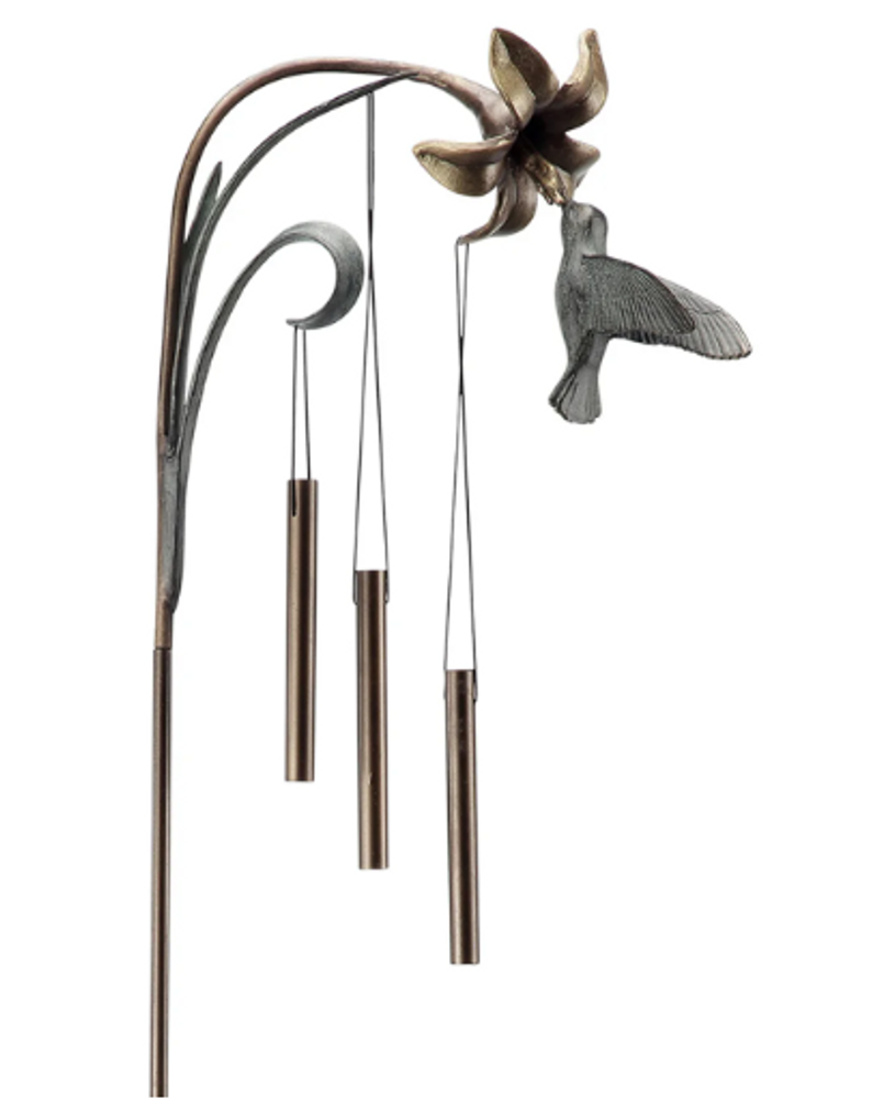 Hummingbird and Lily Wind Bell  | 34954