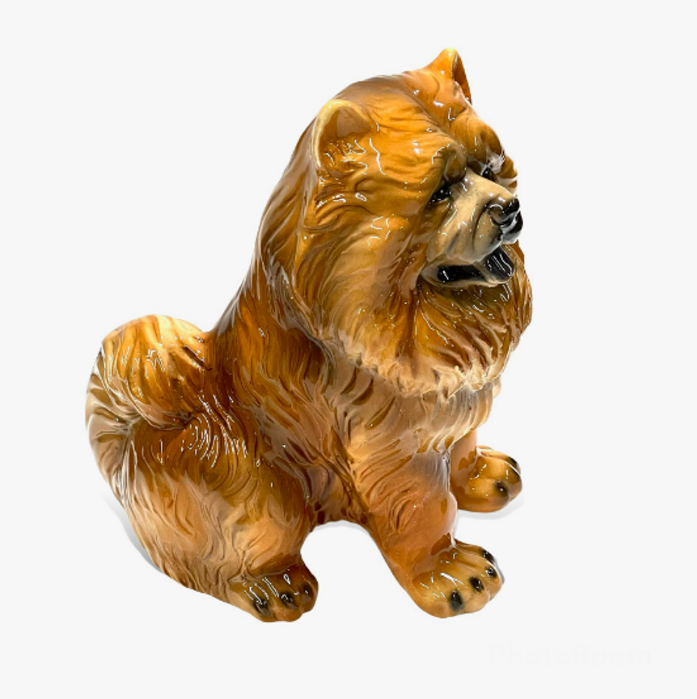 Chow Chow Ceramic Dog Sculpture | INTANI2357