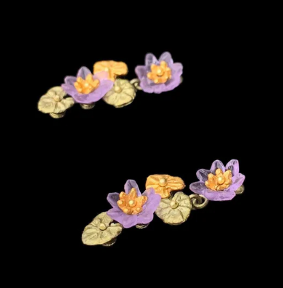 Giverny Water Lilies Dangle Post Earrings | SS3470BZ