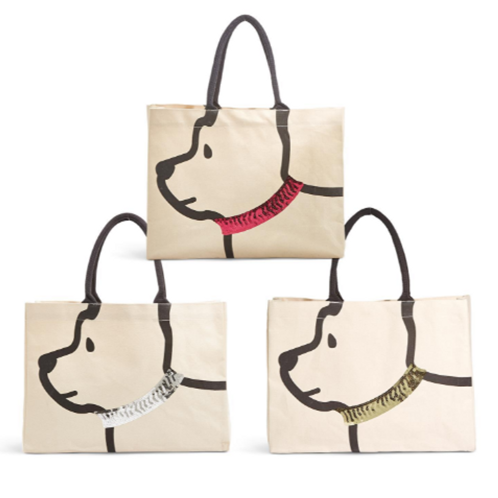 Best Friend Dog with Sequin Collar Tote Bag | TC51836