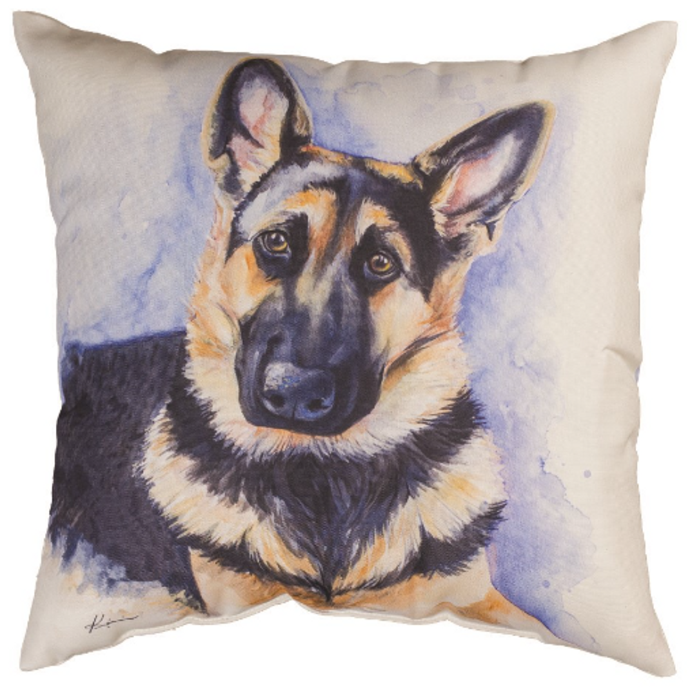 German Shepherd Indoor/Outdoor Throw Pillow | MWWSLGMS