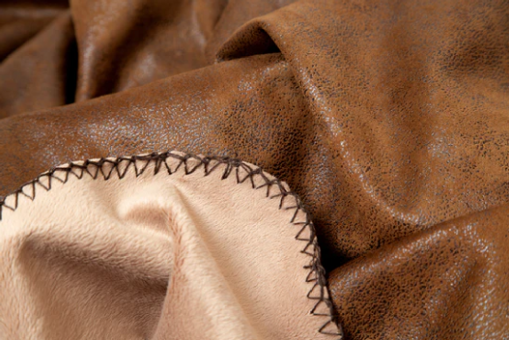 Faux Leather Throw Blanket "Wyoming"