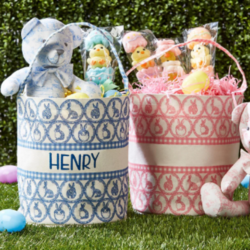 Easter Egg Hunt Bag with Bunny and Gingham Print | TC44522-20