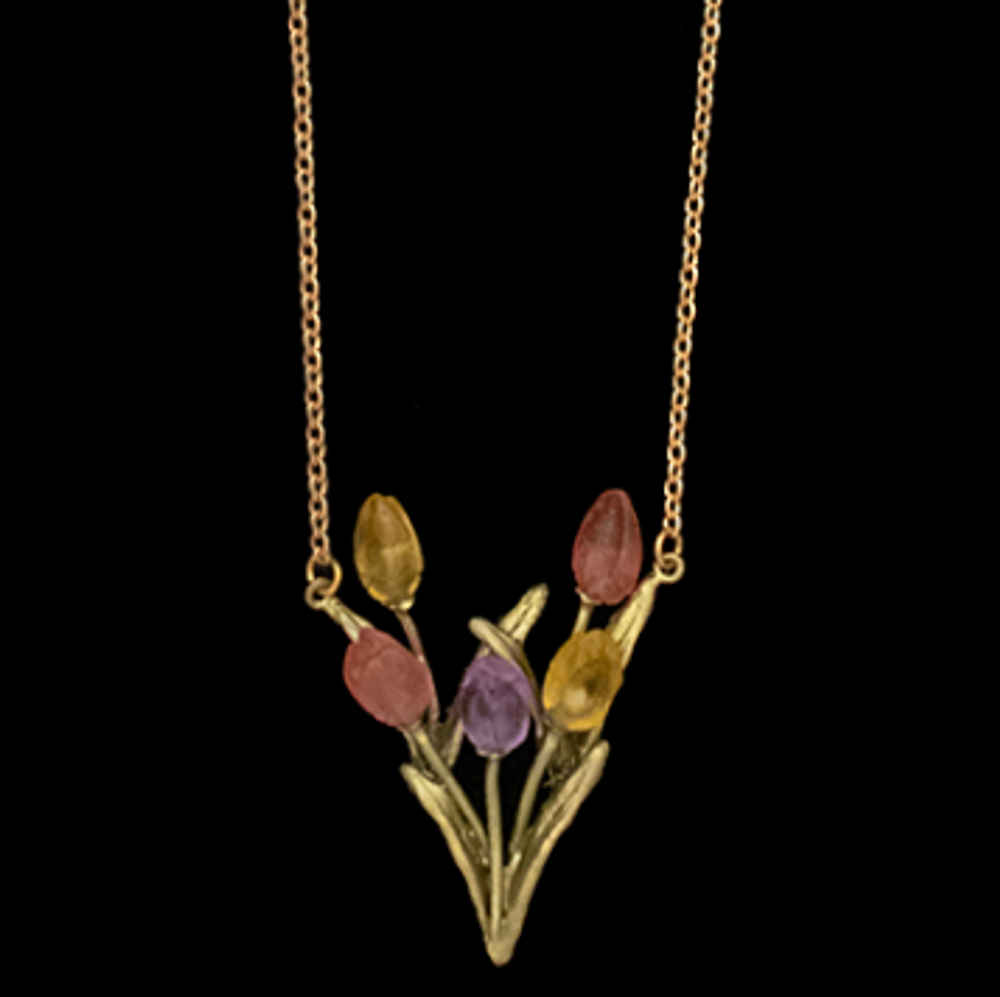 Tulip 16 Inch Pendant Necklace | Nature Jewelry | SS9509BZ