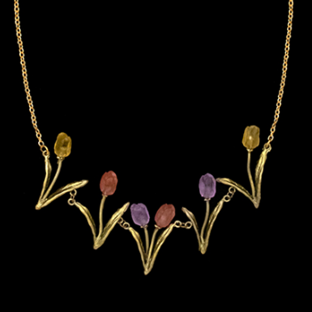 Tulip 16 Inch Adjustable Classic Necklace | Nature Jewelry | SS9510BZ