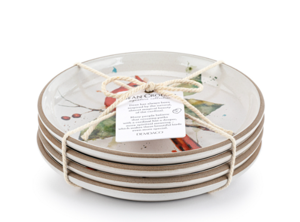 Set of 4 Cardinal Stoneware Appetizer Plates | BSC1004610317