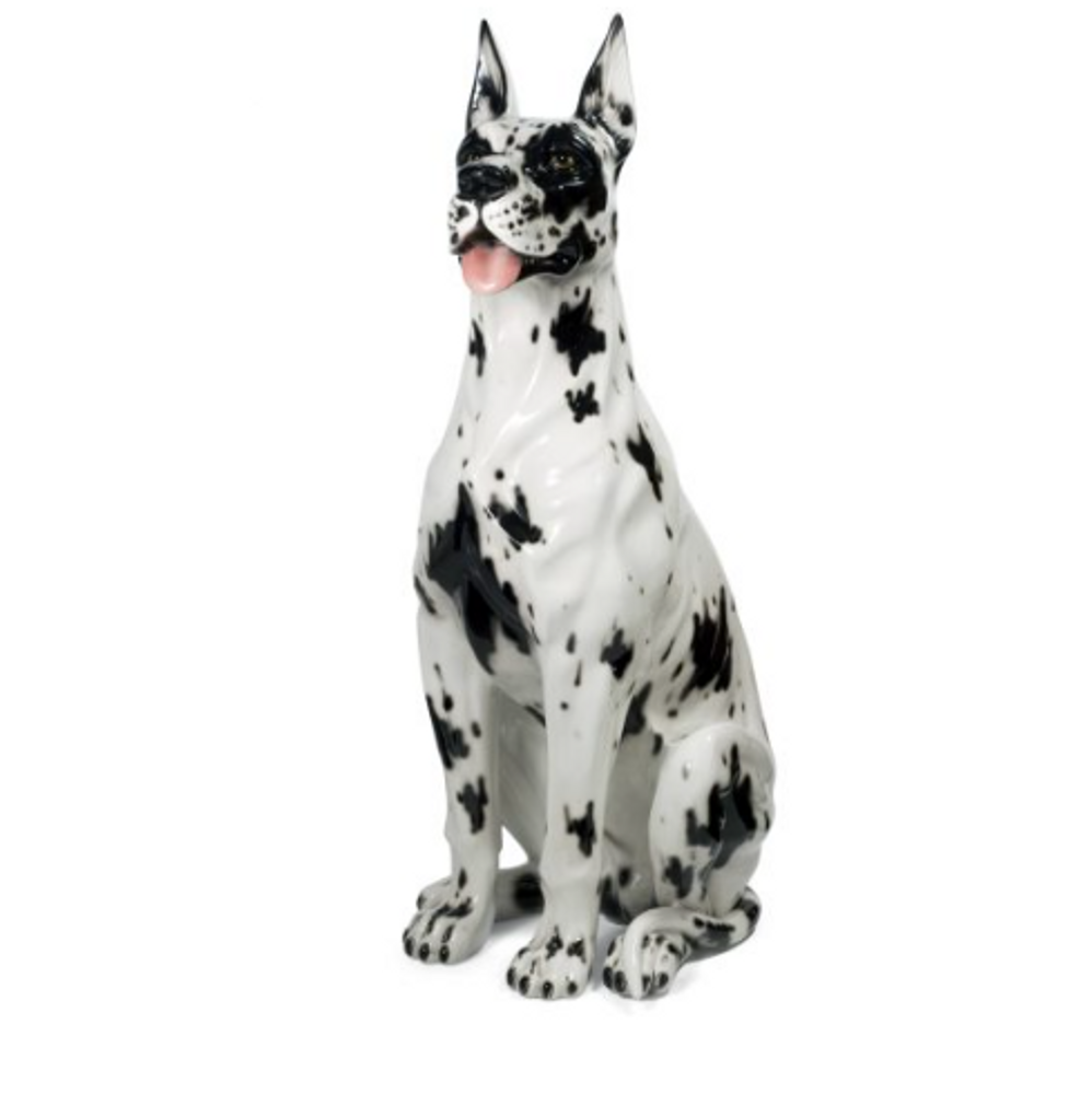 Large Great Dane Italian Ceramic Dog Sculpture | INTANI2315