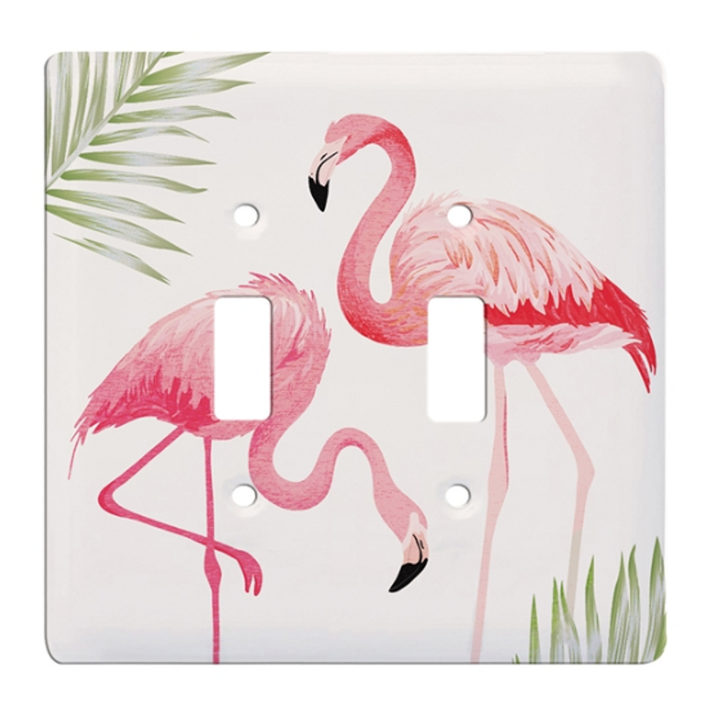 Hand Painted Pink Flamingo Switch Plate | GIIR760010035
