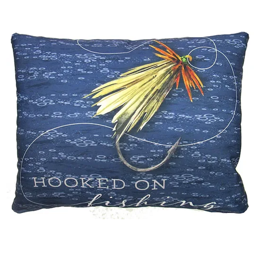  Hooked on Fishing Indoor/Outdoor Pillow | MCHTS461