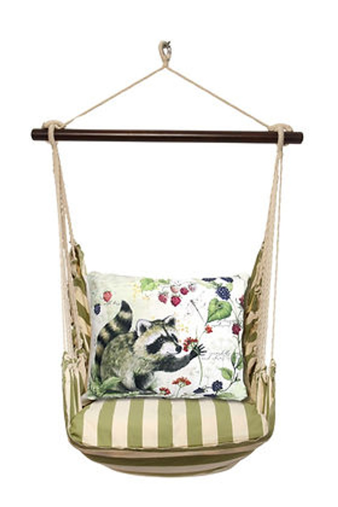 Magnolia Hammock Chair Swing "Raccoon and Berries" | MCSPSW467-SP