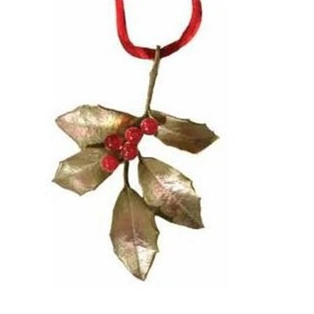 Holly Bronze Ornament  | Michael Michaud Table Art | taOR9364ABRJ