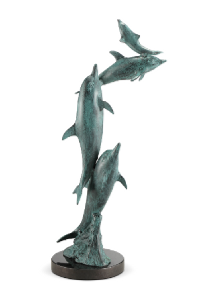 Playful Dolphin Family Sculpture | 51217