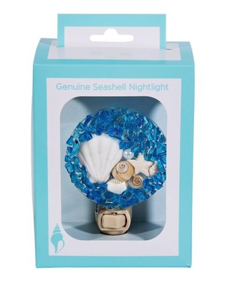 Round Blue Shells LED Nightlight