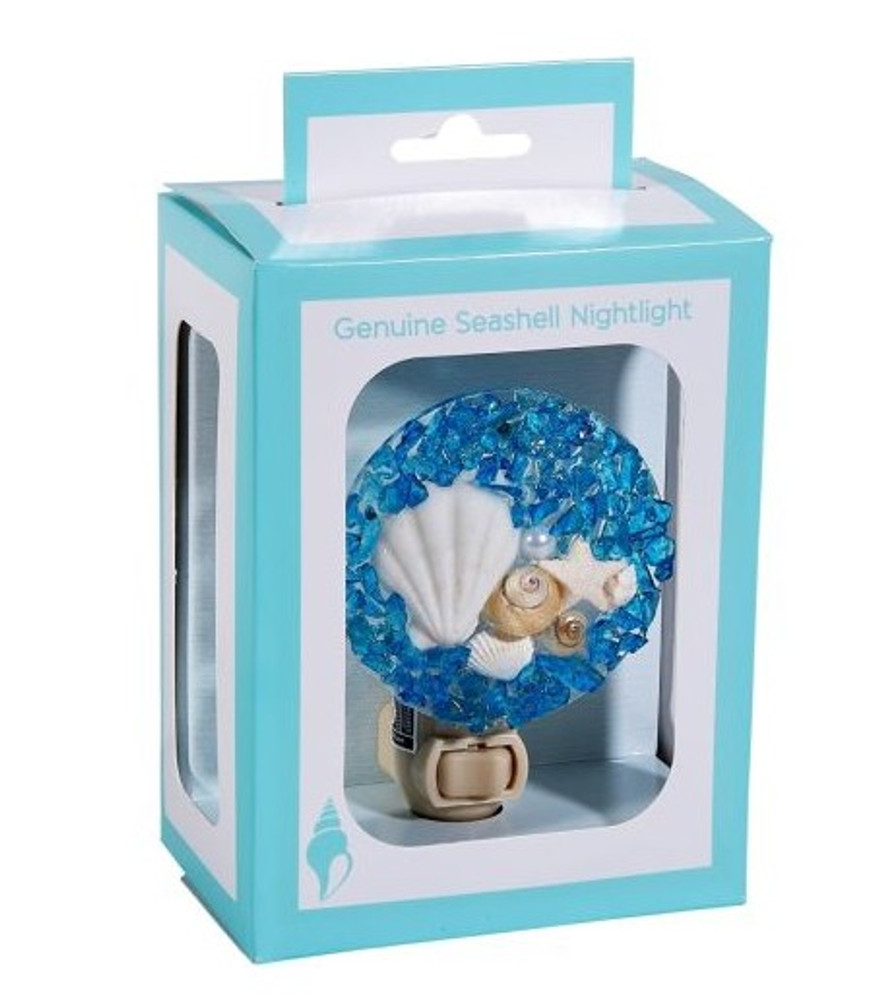Round Blue Shells LED Nightlight | HSS852502