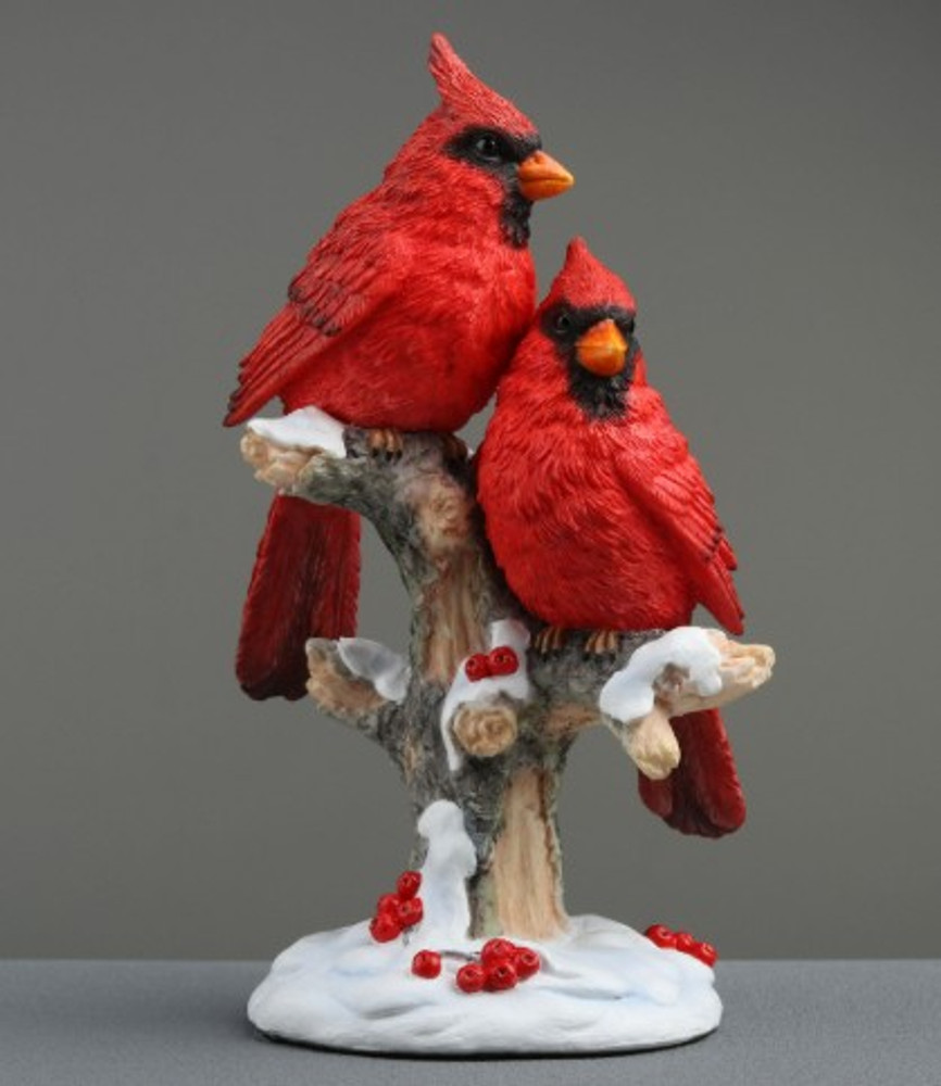 Cardinal Pair Perching on Snowy Branch | USIWU78358AACardinal Pair Perching on Snowy Branch | USIWU78358AA