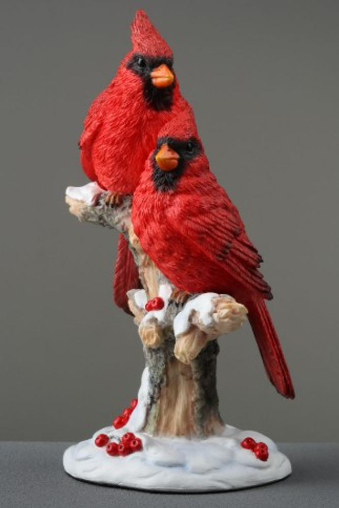 Cardinal Pair Perching on Snowy Branch | USIWU78358AA
