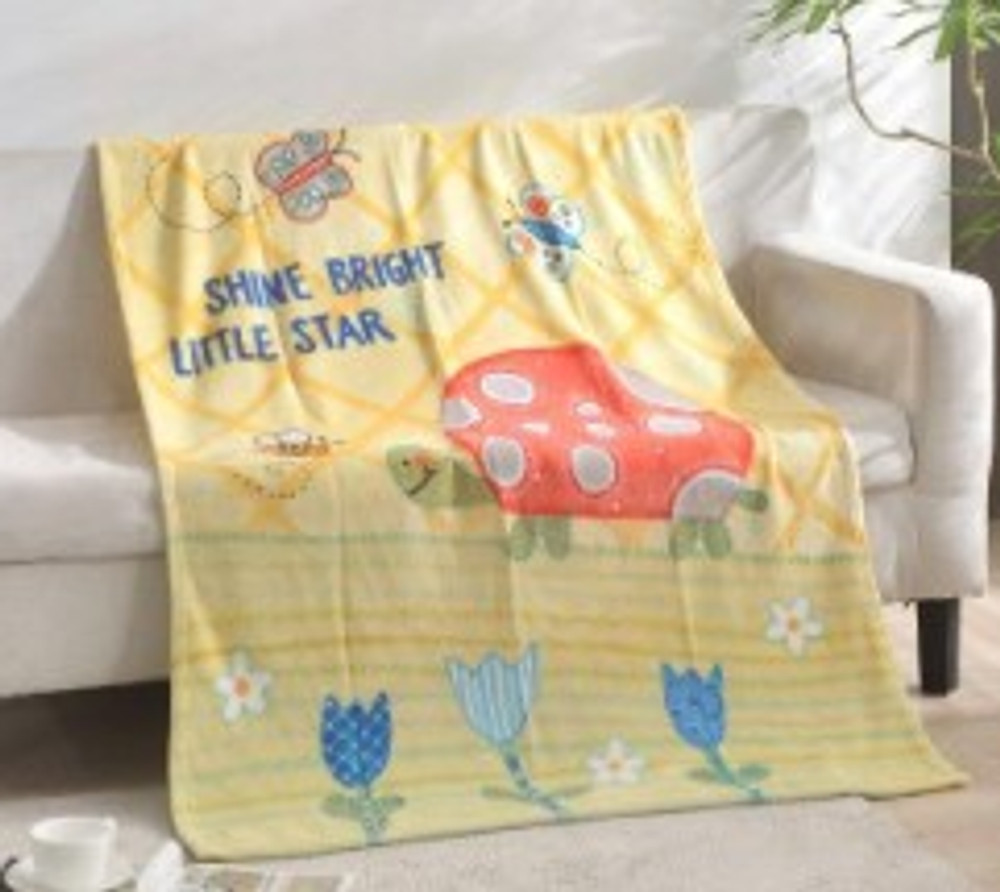 Dragonfly and Turtle Baby Blanket "Shine Bright Little Star" | DUKDTB24135