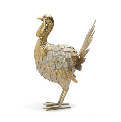 Hand Crafted Galvanized Metal Turkey | TC82549