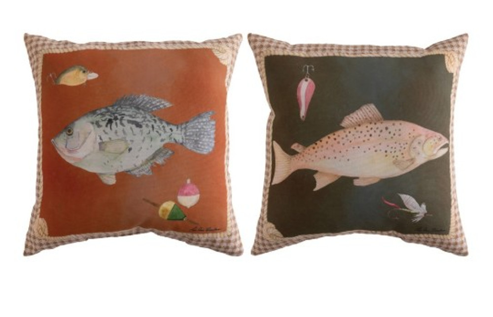 Double Side Fishing Life Indoor/Outdoor Pillow