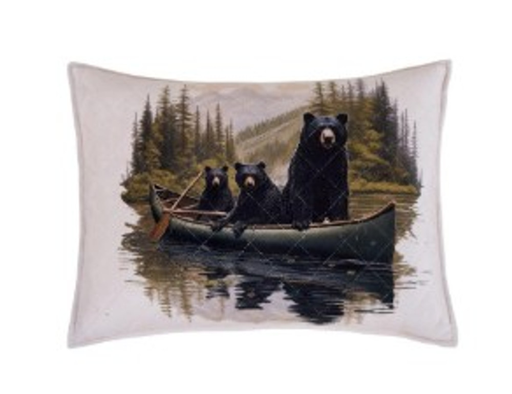 Three Bears in a Canoe Faux Mink Bedding Set | DUKDQMP24096