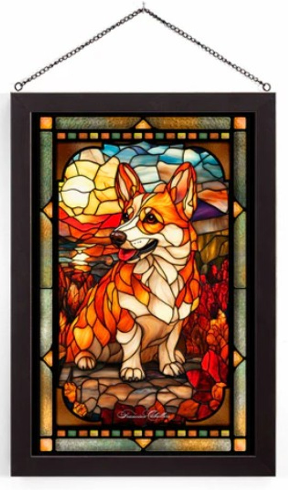 Welsh Corgi Stained Glass Art | WWD193337