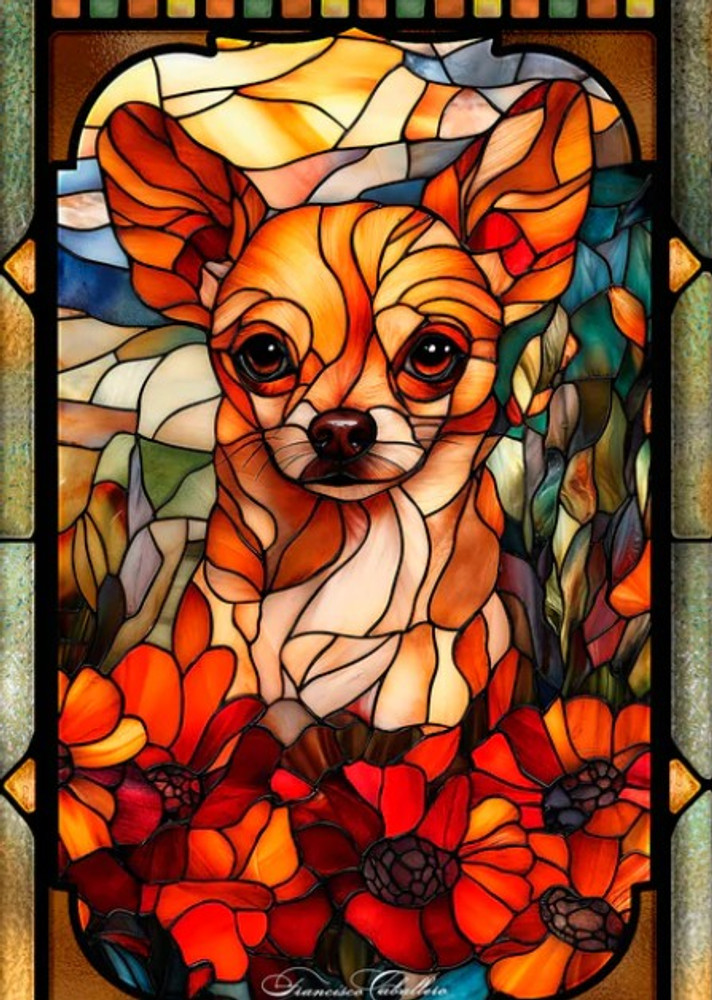 Chihuahua Stained Glass Art | WWD193313