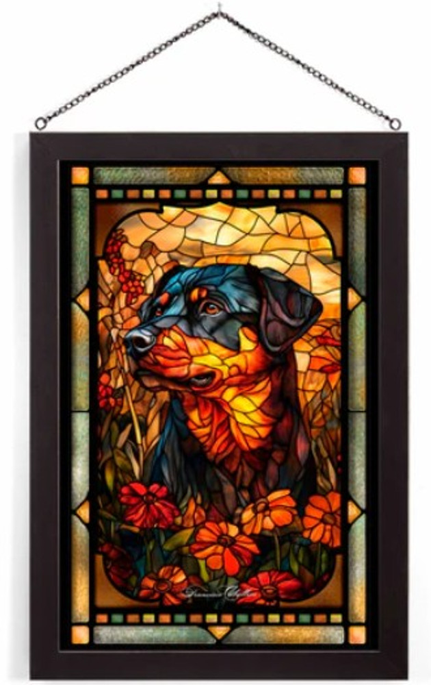 Rottweiler Stained Glass Art | WWD193332