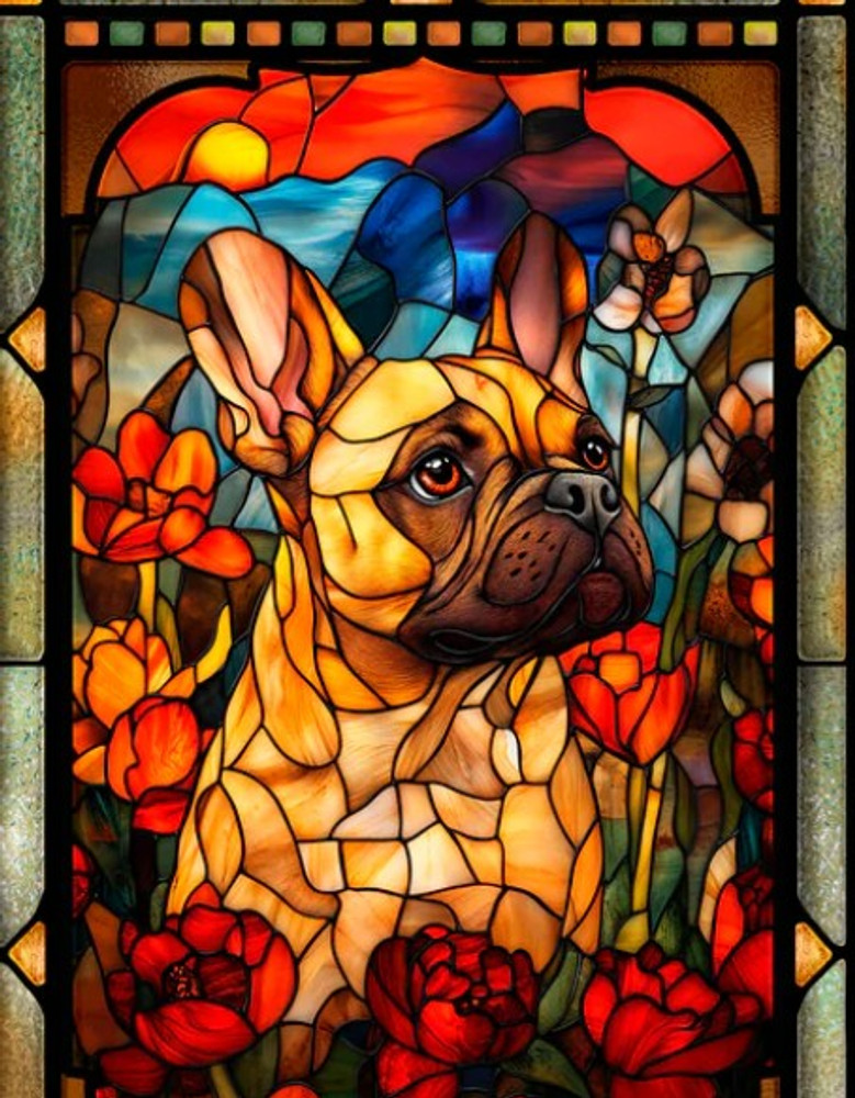 French Bulldog Stained Glass Art (WWD193319