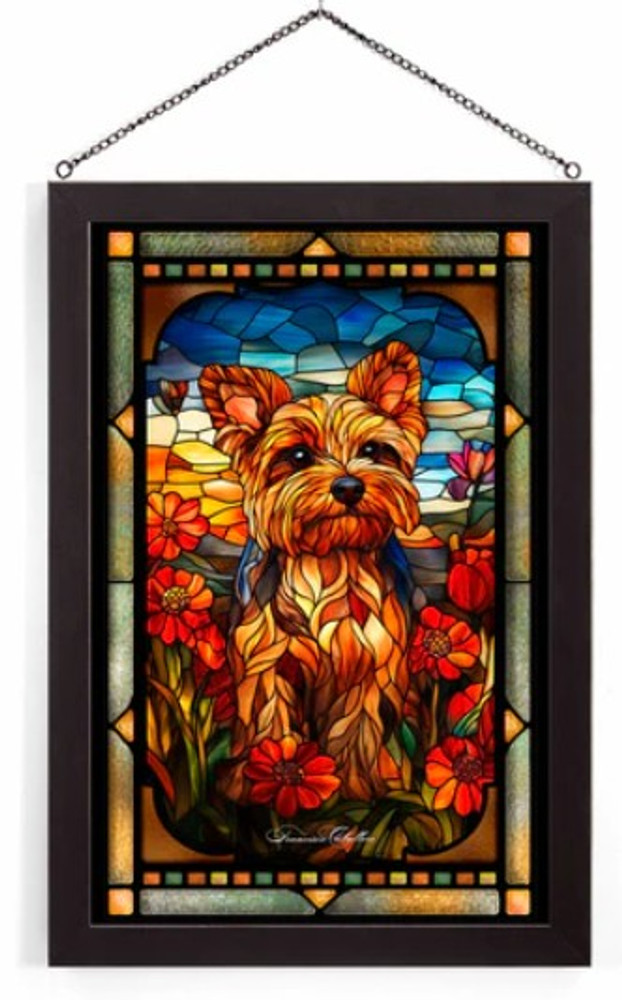 Yorkshire Terrier Stained Glass Art | WWD193339